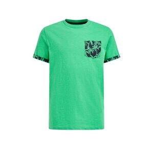 WE Fashion Tričko  námornícka modrá / zelená