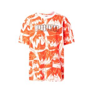 PUMA Funkčné tričko  oranžová / červená / čierna / biela