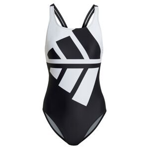 ADIDAS PERFORMANCE Športové jednodielne plavky  čierna / biela