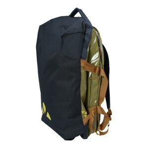 VAUDE Športová taška 'CityDuffel 65'  tmavomodrá / svetlohnedá / žltá / zelená