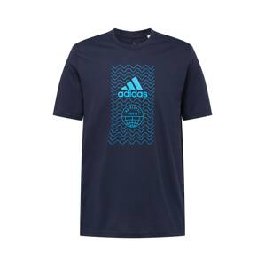ADIDAS SPORTSWEAR Funkčné tričko  nebesky modrá / čierna