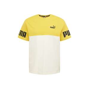 PUMA Funkčné tričko 'Power'  žltá / čierna / biela