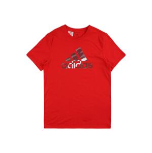 ADIDAS PERFORMANCE Funkčné tričko  tmavohnedá / červená / biela
