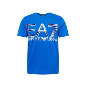 EA7 Emporio Armani Tričko  modrá / indigo / biela
