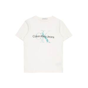 Calvin Klein Jeans Tričko  pastelovo modrá / čierna / biela
