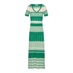 Morgan Pletené šaty  béžová / zelená
