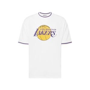 NEW ERA Tričko 'Los Angeles Lakers'  žltá / fialová / biela