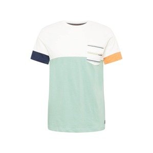 BLEND Tričko  námornícka modrá / pastelovo zelená / oranžová / biela