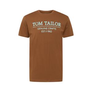 TOM TAILOR Tričko  vodová / hnedá