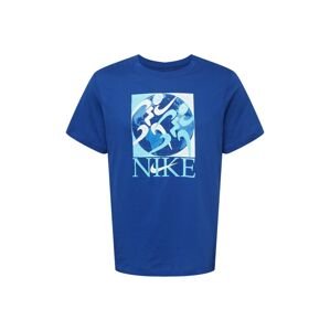 NIKE Funkčné tričko  tyrkysová / kráľovská modrá / biela