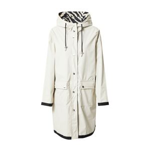 RINO & PELLE Prechodný kabát  čierna / biela / prírodná biela