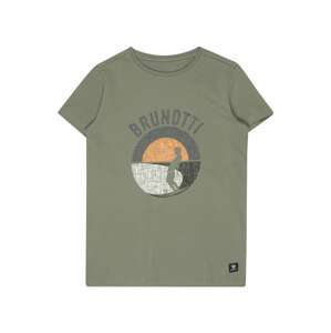 Brunotti Kids Funkčné tričko 'Timmy'  kaki / oranžová / čierna / biela