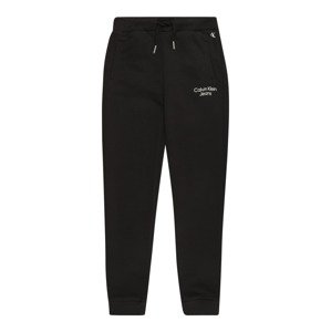 Calvin Klein Jeans Nohavice 'Stack'  čierna / biela
