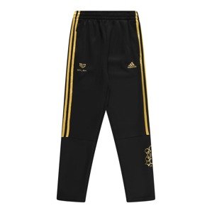 ADIDAS PERFORMANCE Športové nohavice 'Salah'  zlatá žltá / čierna
