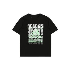 ADIDAS SPORTSWEAR Funkčné tričko  svetlozelená / čierna / biela