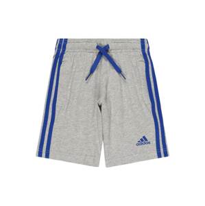 ADIDAS SPORTSWEAR Športové nohavice 'Essentials 3-Stripes'  modrá / sivá melírovaná
