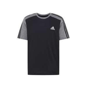 ADIDAS SPORTSWEAR Funkčné tričko 'Essentials Mélange'  sivá melírovaná / čierna / biela