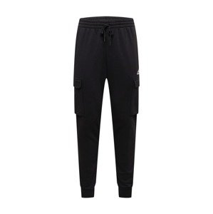 ADIDAS SPORTSWEAR Športové nohavice 'Essentials Fleece'  čierna / biela
