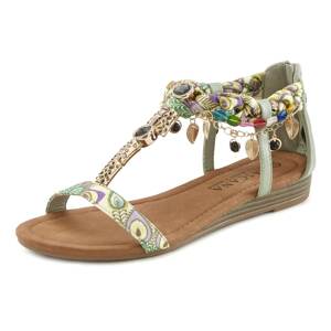 LASCANA Remienkové sandále  zelená / zmiešané farby