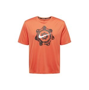 NIKE Funkčné tričko  antracitová / oranžová / biela