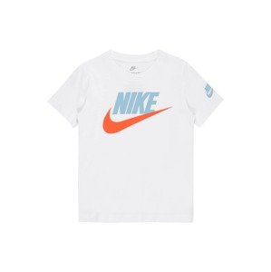 Nike Sportswear Tričko 'FUTURA EVERGREEN'  svetlomodrá / tmavooranžová / biela