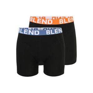 BLEND Boxerky  modrá / oranžová / čierna / biela