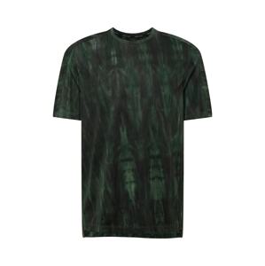 ADIDAS SPORTSWEAR Funkčné tričko 'Overspray Graphic'  zelená / tmavozelená / čierna