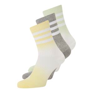 ADIDAS SPORTSWEAR Športové ponožky 'Dip-Dyed 3-Stripes Cushioned '  svetložltá / sivá melírovaná / svetlozelená / biela