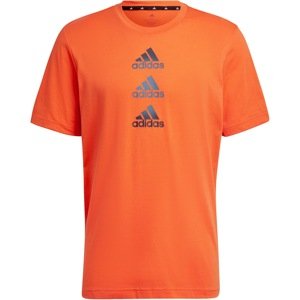 ADIDAS SPORTSWEAR Funkčné tričko  sivá / oranžová