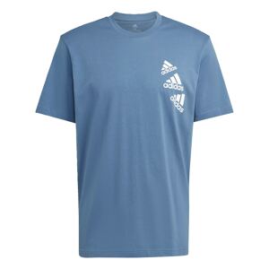 ADIDAS SPORTSWEAR Funkčné tričko 'Essentials Brandlove'  modrosivá / biela