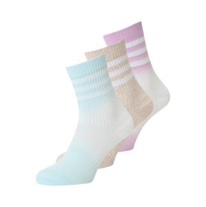 ADIDAS SPORTSWEAR Športové ponožky 'Dip-Dyed 3-Stripes Cushioned '  béžová / azúrová / fialová / biela