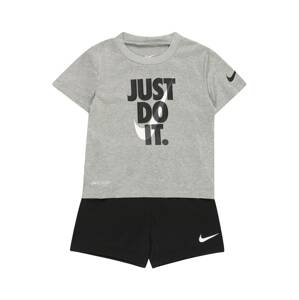 Nike Sportswear Set 'JUST DO IT'  sivá melírovaná / čierna / biela