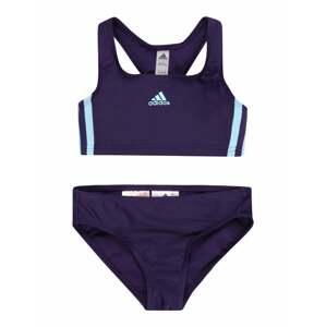 ADIDAS PERFORMANCE Športové plavky '3-Stripes'  svetlomodrá / tmavofialová / biela