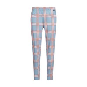 Skiny Pyžamové nohavice  svetlomodrá / oranžová / staroružová / šedobiela