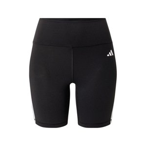 ADIDAS PERFORMANCE Športové nohavice 'Essentials 3-Stripes High-Waisted'  čierna / biela