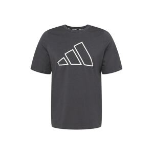 ADIDAS PERFORMANCE Funkčné tričko 'Train Icons 3-Bar '  čierna / biela