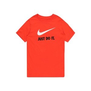 Nike Sportswear Tričko  oranžovo červená / čierna / biela