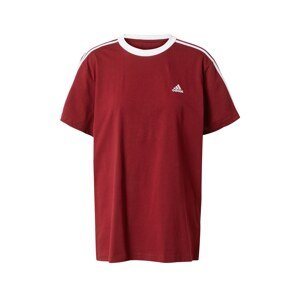 ADIDAS SPORTSWEAR Funkčné tričko  tmavočervená / biela