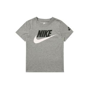 Nike Sportswear Tričko 'FUTURA EVERGREEN'  sivá melírovaná / čierna / biela