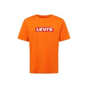 LEVI'S Tričko 'SS RELAXED FIT TEE YELLOWS/ORANGES'  oranžová / tmavočervená / biela