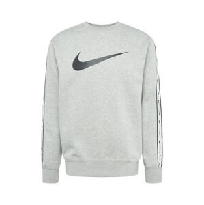 Nike Sportswear Mikina  sivá / čierna