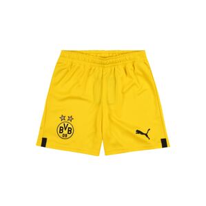 PUMA Športové nohavice 'Borussia Dortmund 22/23'  limetková / čierna