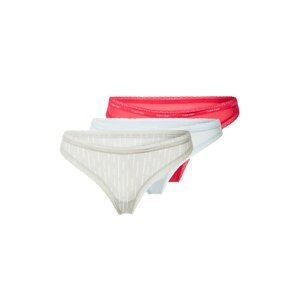 Calvin Klein Underwear Tangá  béžová / červená / biela