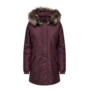 ONLY Zimná bunda 'Katy'  hnedá melírovaná / burgundská