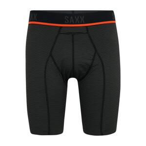 SAXX Športové nohavičky 'KINETIC'  sivá / oranžovo červená / čierna
