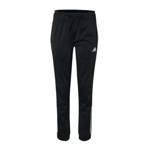 ADIDAS SPORTSWEAR Športové nohavice 'Primegreen Essentials Warm-Up  Tapered 3-Stripes'  čierna / biela