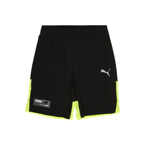 PUMA Športové nohavice  svetlozelená / čierna / strieborná / biela