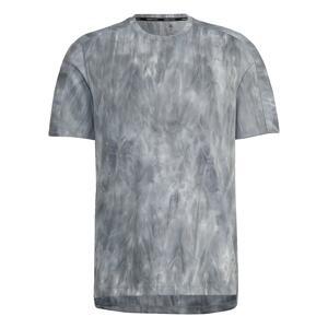 ADIDAS SPORTSWEAR Funkčné tričko 'Overspray Graphic'  sivá / svetlosivá / čierna
