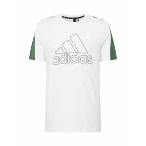 ADIDAS SPORTSWEAR Funkčné tričko 'Future Icons Embroidered Badge Of Sport'  zelená / biela