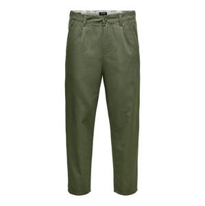 Only & Sons Plisované nohavice 'Dew'  zelená